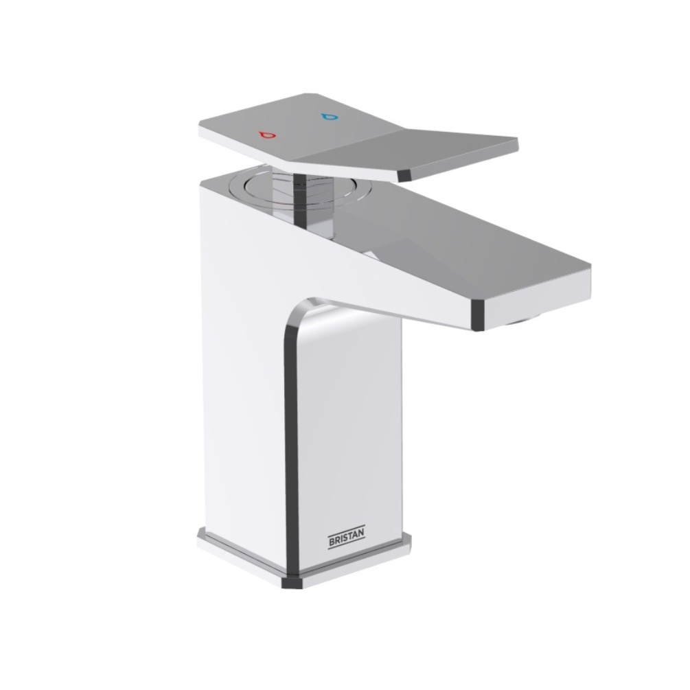 Product cut out image of the Bristan Tangram Chrome Deck Mounted 1 Tap Hole Bath Filler